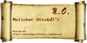Melicher Ottokár névjegykártya